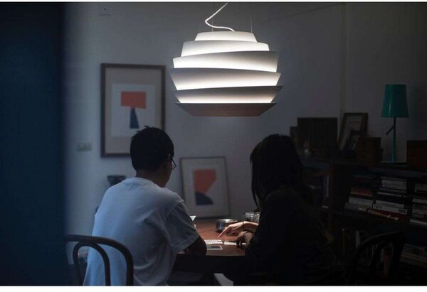 Lampa Wisząca Foscarini, biały, jadalnia, tworzywo sztuczne
