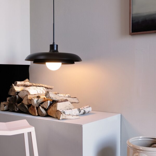 Lampa Wisząca Dyberg Larsen, Ava, ściemnialny, czarny, salon, metal, design