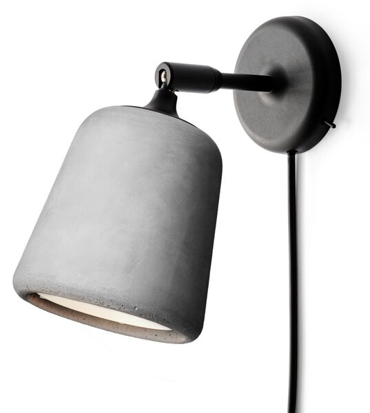 Lampa Ścienna New Works, Material The Originals, szary, salon, kamień, design