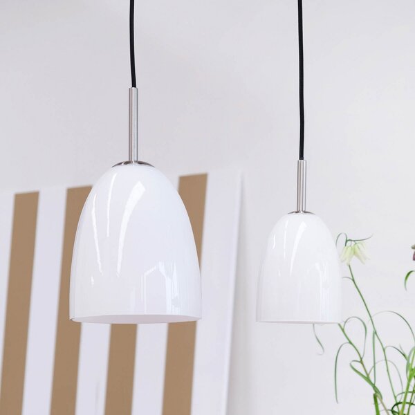 Lampa Wisząca Dyberg Larsen, Jazz, ściemnialny, biały, salon, szkło, skandynawski