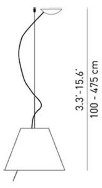 Lampa Wisząca Luceplan, czarny, jadalnia, metal