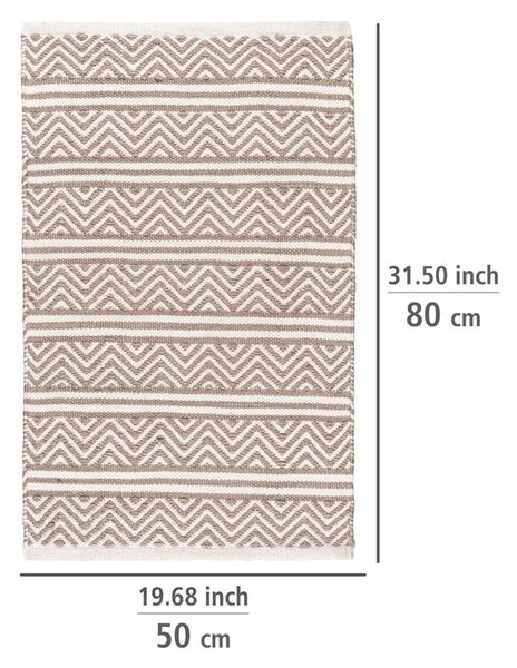 Beżowy tekstylny dywanik łazienkowy 50x80 cm Shaki – Wenko