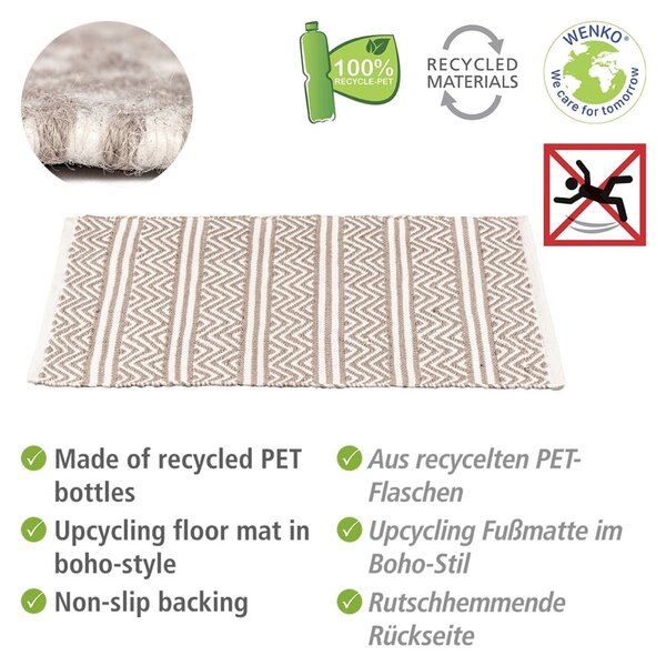 Beżowy tekstylny dywanik łazienkowy 50x80 cm Shaki – Wenko