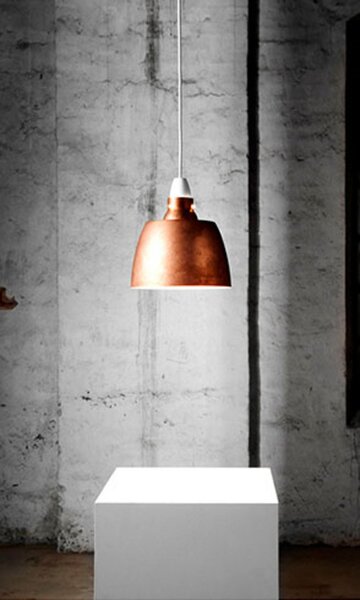 Lampa Wisząca New Works, miedziany, salon, aluminium, skandynawski