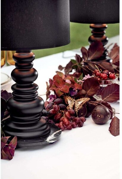 Lampa Stołowa DESIGN BY US, czarny, salon, szkło