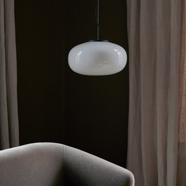 Lampa Wisząca New Works, Karl-Johan Small, biały, salon, szkło, design
