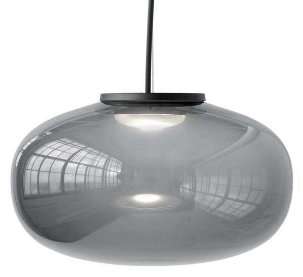 Lampa Wisząca New Works, Karl-Johan Large, szary, salon, szkło, design