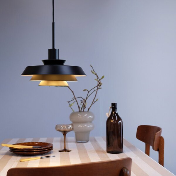 Lampa Wisząca Dyberg Larsen, DL30, ściemnialny, czarny, salon, metal, skandynawski
