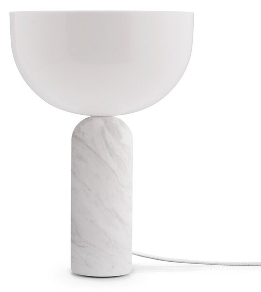 Lampa Stołowa New Works, Kizu Small, biały, salon, kamień, design
