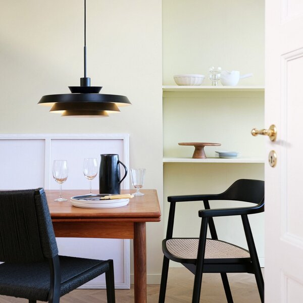 Lampa Wisząca Dyberg Larsen, DL44, ściemnialny, czarny, salon, metal, design