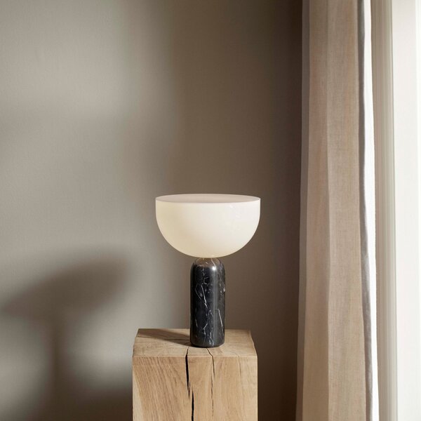 Lampa Stołowa New Works, Kizu Small, czarny, salon, kamień, design