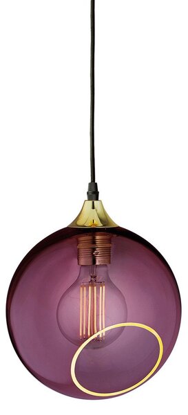 Lampa Wisząca DESIGN BY US, Ballroom, ściemnialny, fioletowy, salon, szkło, design