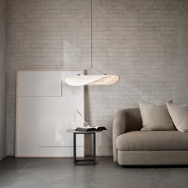 Lampa Wisząca New Works, Tense, ściemnialny, biały, salon, tworzywo sztuczne, design