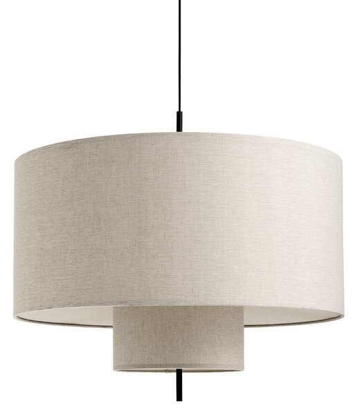 Lampa Wisząca New Works, Margin, ściemnialny, beżowy, salon, tkanina | tekstylia, design