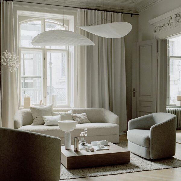 Lampa Wisząca New Works, Tense, ściemnialny, biały, kuchnia, tworzywo sztuczne, design