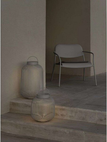 Zewnętrzna Lampa Blomus, ściemnialny, szary, taras, aluminium
