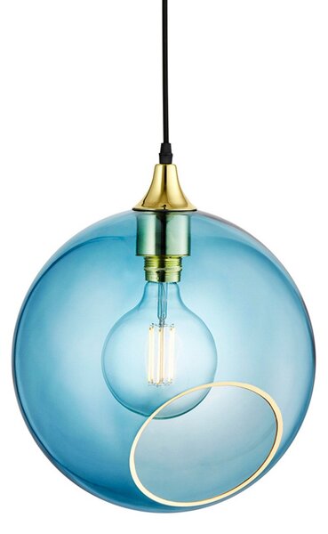 Lampa Wisząca DESIGN BY US, Ballroom XL, ściemnialny, niebieski, salon, szkło, design