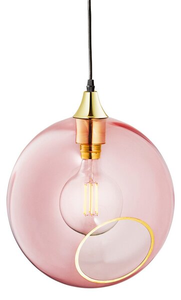 Lampa Wisząca DESIGN BY US, Ballroom XL, ściemnialny, pudrowy róż, salon, szkło, design
