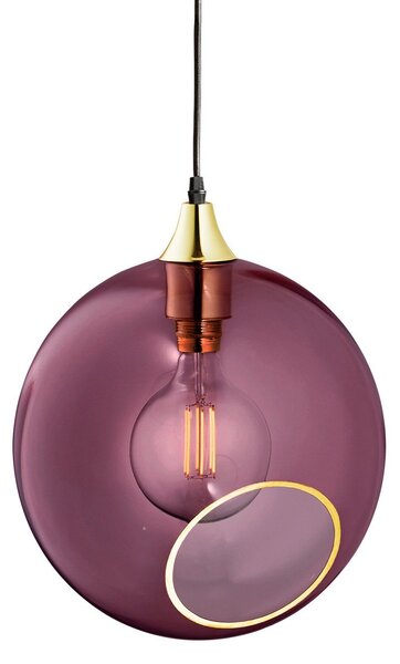 Lampa Wisząca DESIGN BY US, Ballroom XL, ściemnialny, fioletowy, salon, szkło, design
