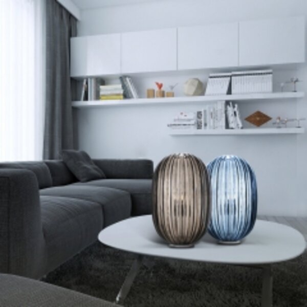 Lampa Stołowa Foscarini, niebieski, salon, tworzywo sztuczne