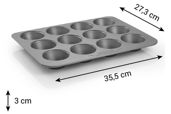 Metalowa forma do pieczenia muffinów 35,5x27 cm Compact – Tescoma