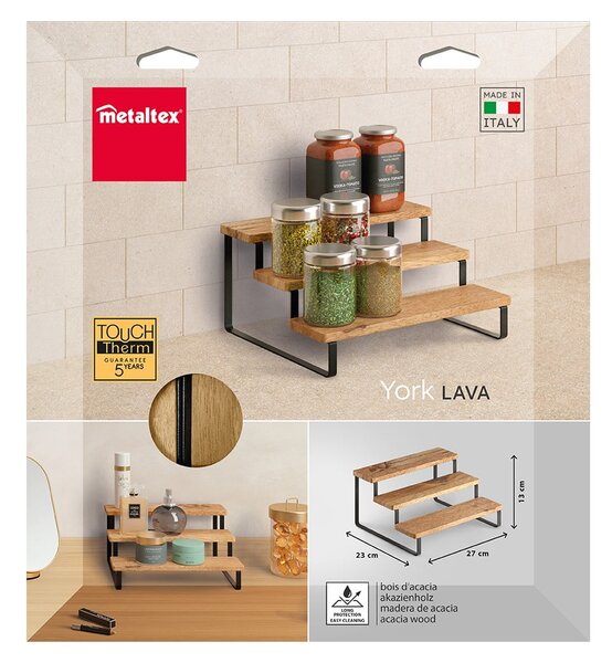Drewniany organizer na przyprawy York – Metaltex