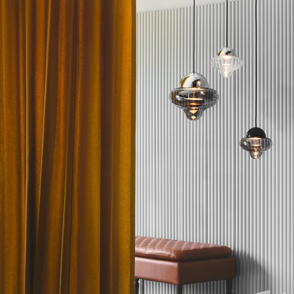 Lampa Wisząca DESIGN BY US, Nutty XL, ściemnialny, szary, salon, szkło, design