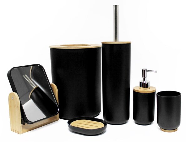 Czarna plastikowa mydelniczka Smart – douceur d'intérieur