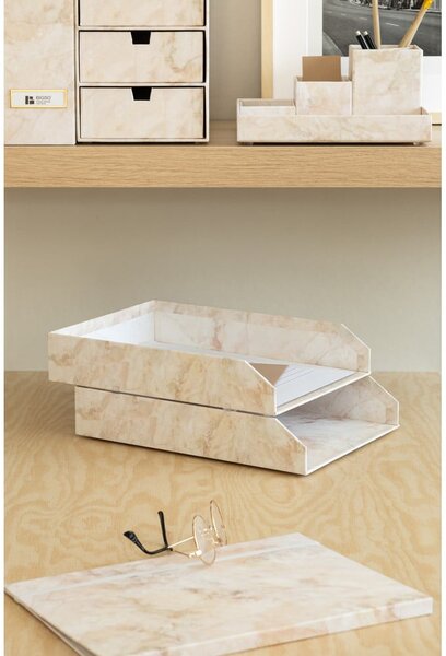 Kartonowe organizery zestaw 2 szt. na dokumenty Hakan Paper Laminate – Bigso