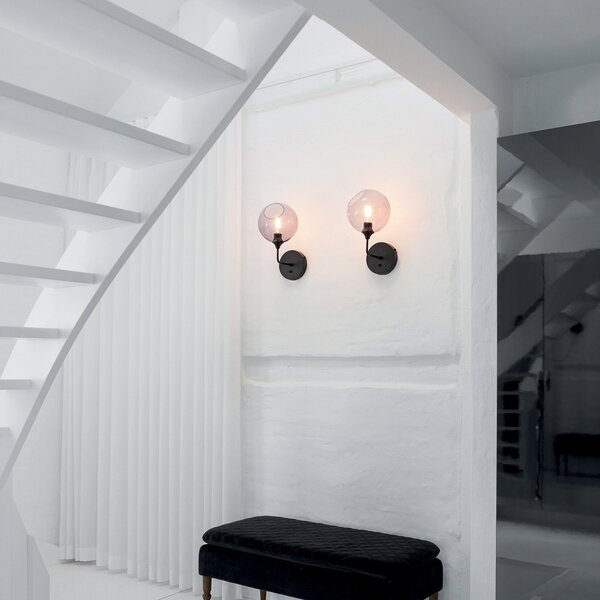 Lampa Ścienna DESIGN BY US, Ballroom Short, ściemnialny, szary, salon, szkło, design