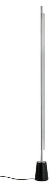 Lampa Podłogowa Luceplan, ściemnialny, metaliczny, salon, aluminium