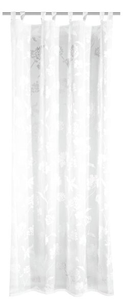 Biała firanka z woalu 135x245 cm Flowers – Sehlbach