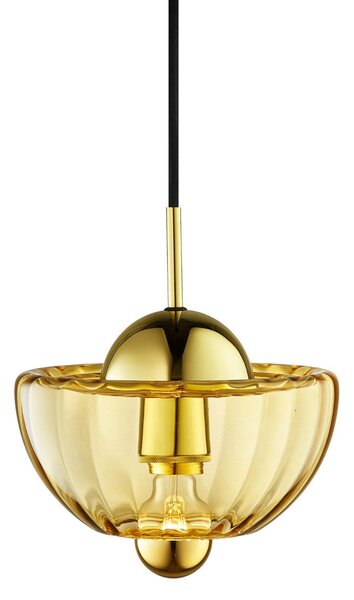Lampa Wisząca DESIGN BY US, Lotus, ściemnialny, pomarańczowy, salon, szkło, design