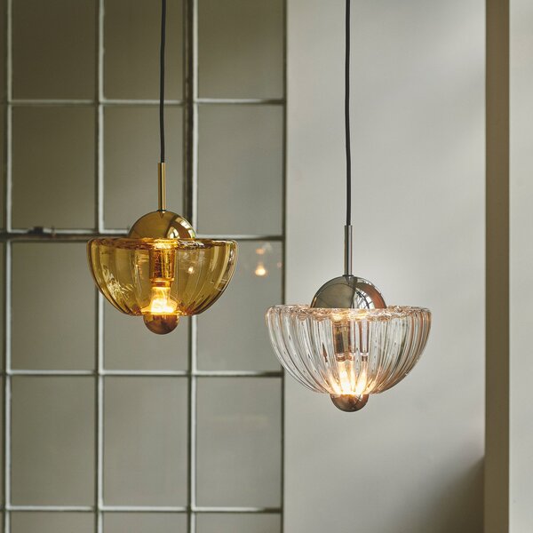 Lampa Wisząca DESIGN BY US, Lotus, ściemnialny, transparentny, salon, szkło, design