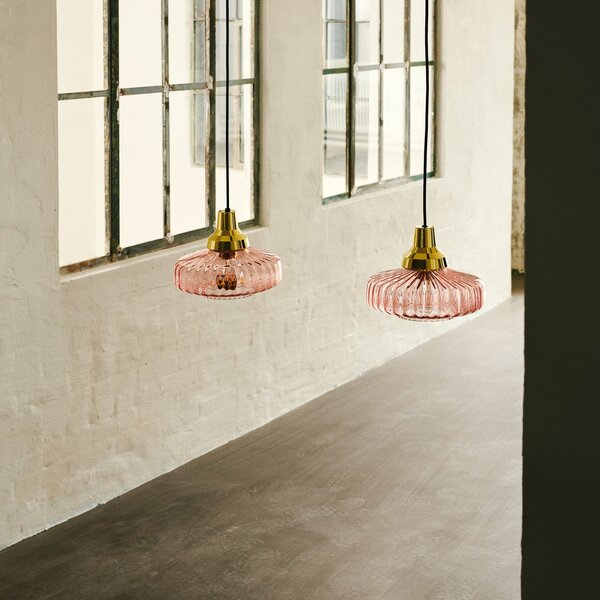 Lampa Wisząca DESIGN BY US, New Wave Optic, ściemnialny, pudrowy róż, salon, aluminium, design