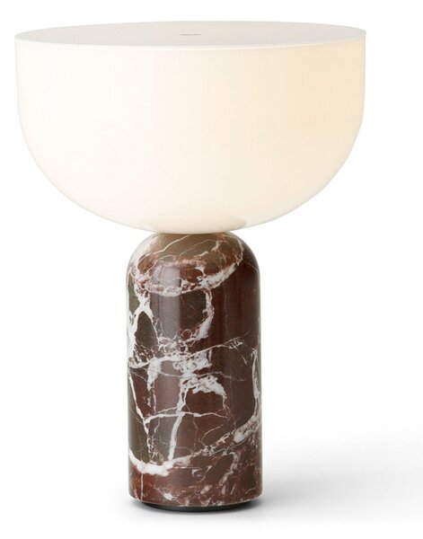 Lampa Stołowa New Works, Kizu Portable, ściemnialny, czerwony, salon, marmur, design
