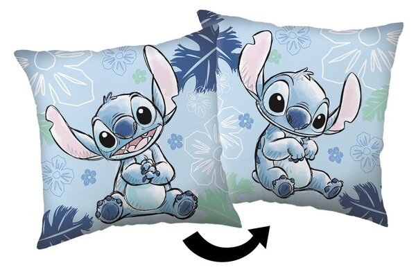 Polarowa poduszka dziecięca 40x40 cm Lilo and Stitch "Blue" – Jerry Fabrics