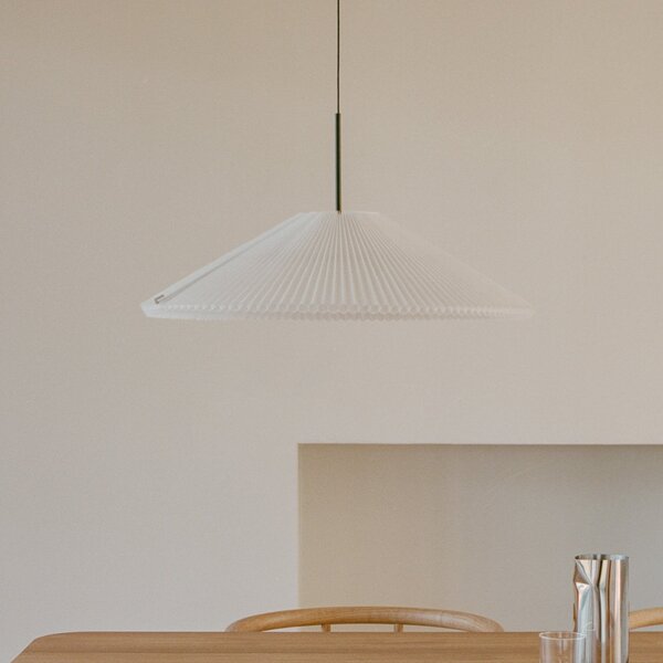 Lampa Wisząca New Works, Nebra, ściemnialny, biały, salon, tkanina | tekstylia, design