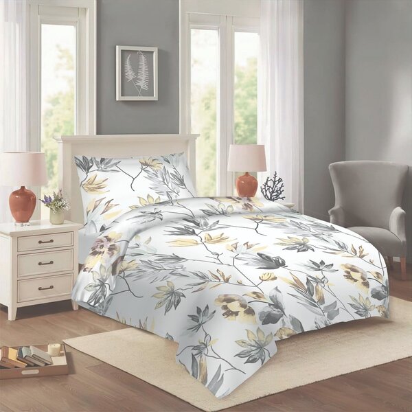 Biała bawełniana pościel jednoosobowa 140x200 cm Darina – Cotton House