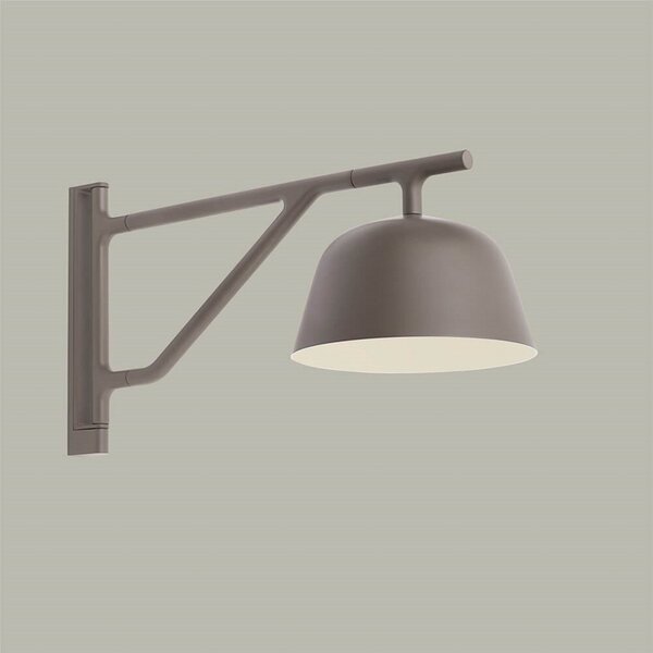 Lampa Ścienna Muuto, brąz rdzawy, salon, aluminium