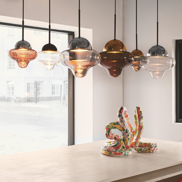 Lampa Wisząca DESIGN BY US, Nutty, ściemnialny, brąz rdzawy, salon, szkło, design