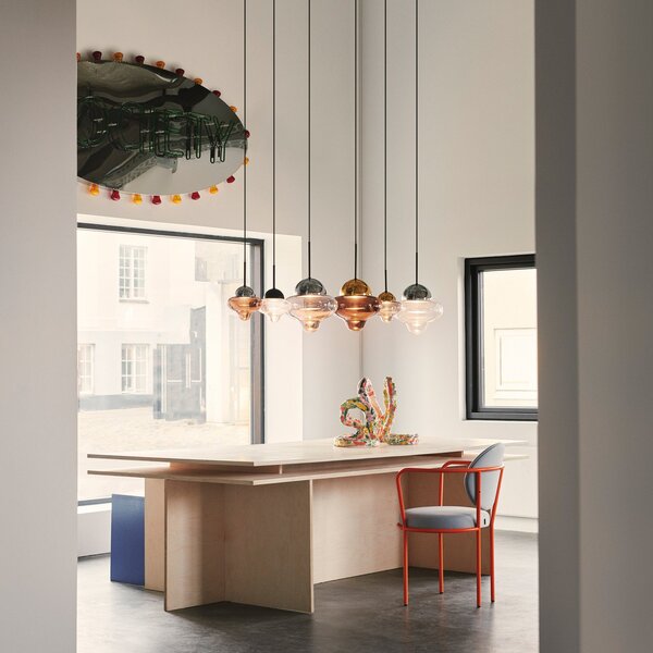 Lampa Wisząca DESIGN BY US, Nutty, ściemnialny, brąz rdzawy, salon, szkło, design