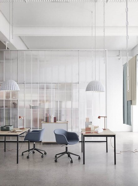 Lampa Wisząca Muuto, ściemnialny, czarny, jadalnia, tkanina | tekstylia