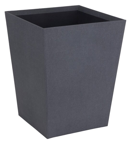 Czarny biurowy kosz na śmieci Sofia Canvas Paper Laminate – Bigso