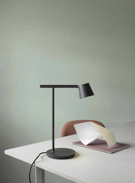 Lampa Stołowa Muuto, ściemnialny, czarny, salon, aluminium