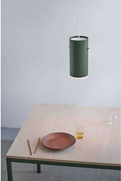 Lampa Wisząca Moebe, zielony, salon, aluminium