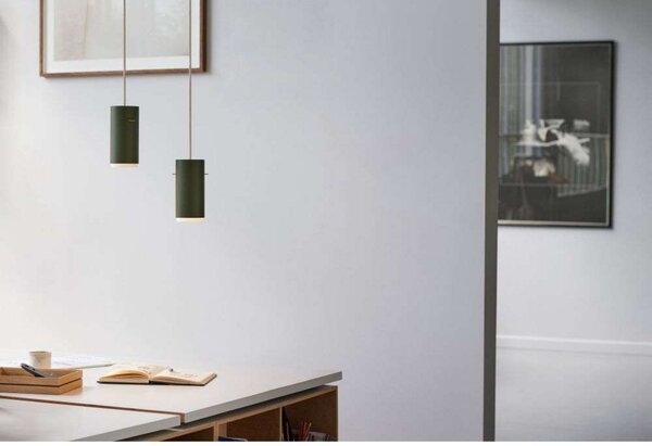 Lampa Wisząca Moebe, zielony, salon, aluminium