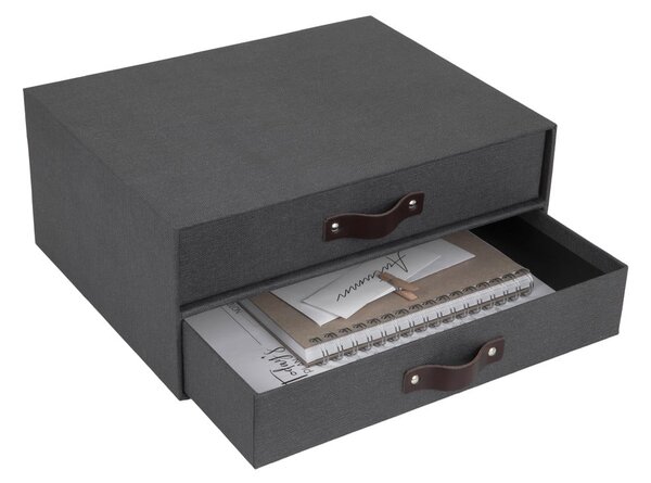Kartonowy organizer z szufladką Birger Canvas Paper Laminate – Bigso