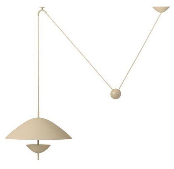 Lampa Wisząca ferm LIVING, Lod, ściemnialny, beżowy, salon, metal, design
