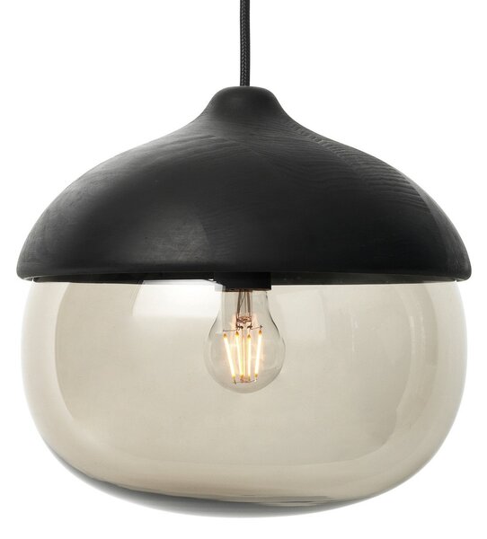 Lampa Wisząca MATER, Terho L, ściemnialny, czarny, salon, drewno, design